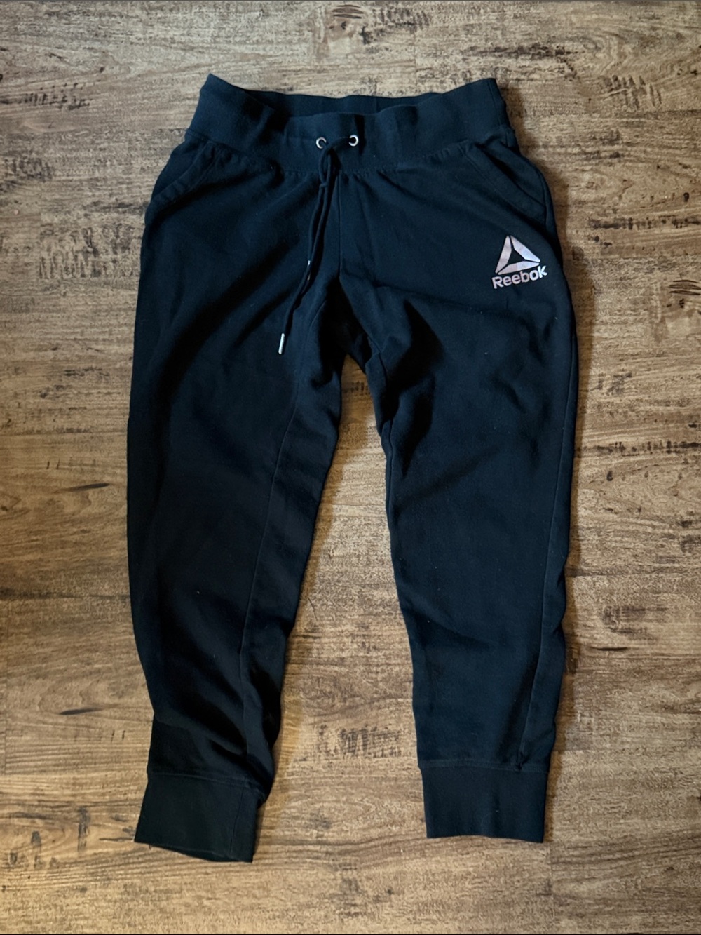 Reebok Black Womens Jogger Sweatpants with Logo size small
